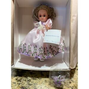Vintage Madame Alexander 8” Doll Wisteria Flower Girl w/ Stand #30370